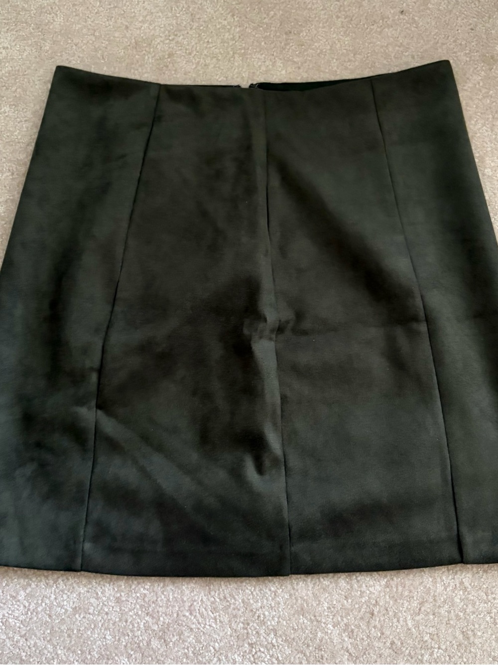 LOFT Hunter green suede Mini Skirt